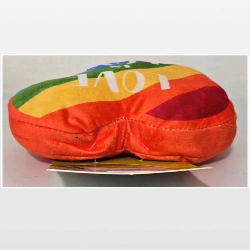 New Dog Toy Plush OS Heart Rainbow Pride Love Is Love Animal Pet NWT